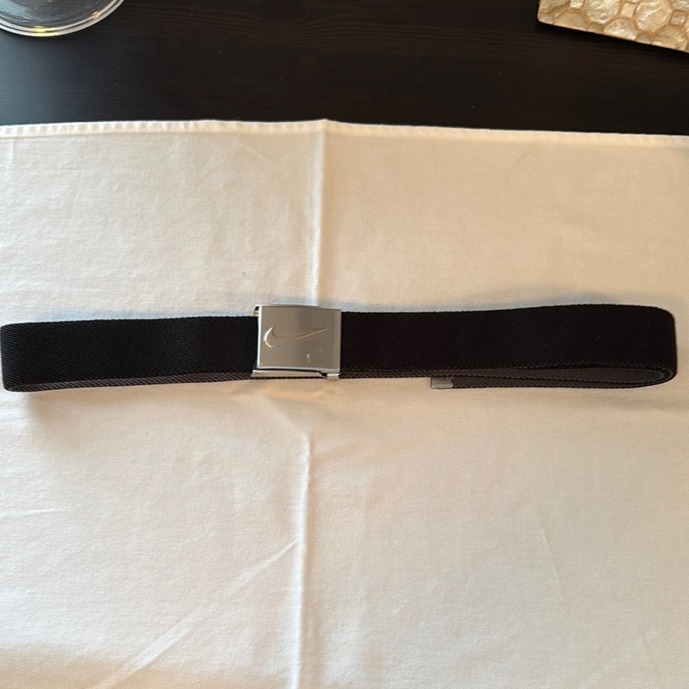 NWT Nike Black Belt with Silver Buckle